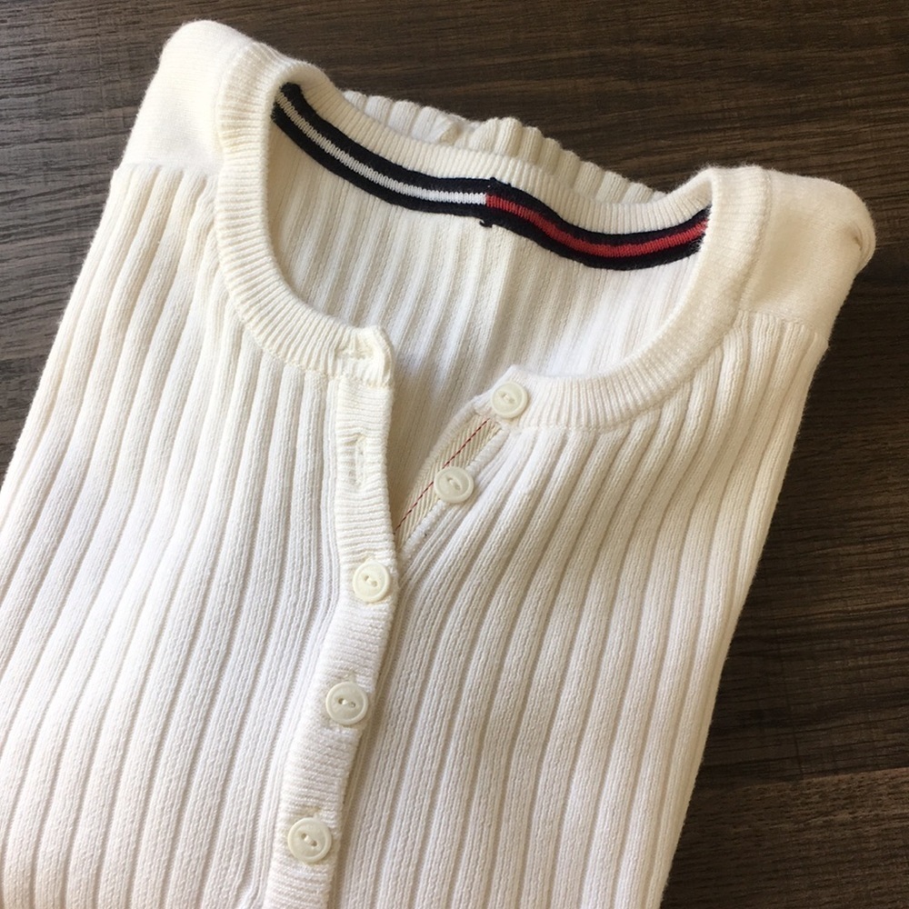 Vintage Tommy Hilfiger Sweater Top M Short Sleeve - Picture 6 of 6